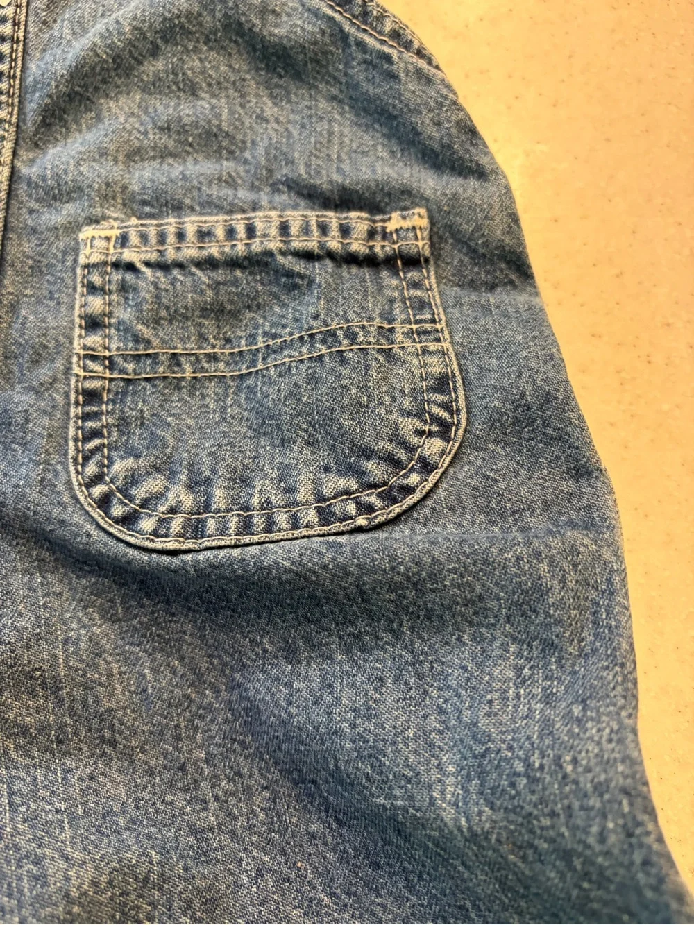 Vintage OshKosh B'gosh Trusts Tide Pleated Denim Overalls. Baby Girl @ 18-24M